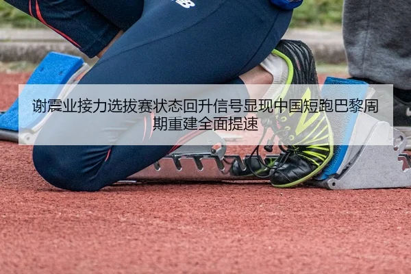 谢震业接力选拔赛状态回升信号显现中国短跑巴黎周期重建全面提速
